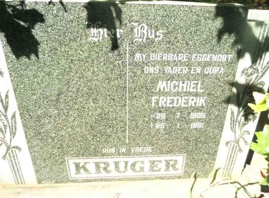 KRUGER Michiel Frederik 1909-1981