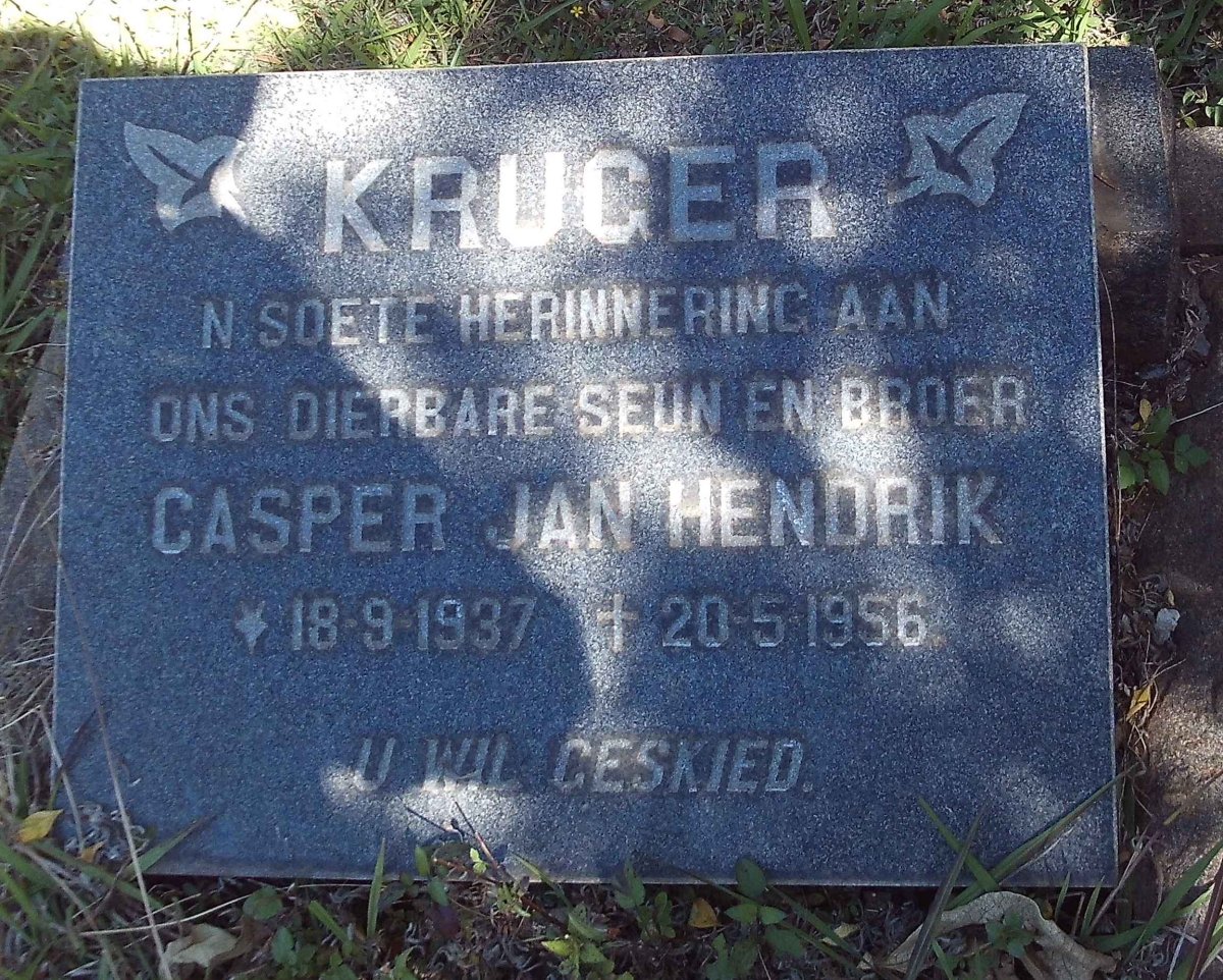 KRUGER Casper Jan Hendrik 1937-1956