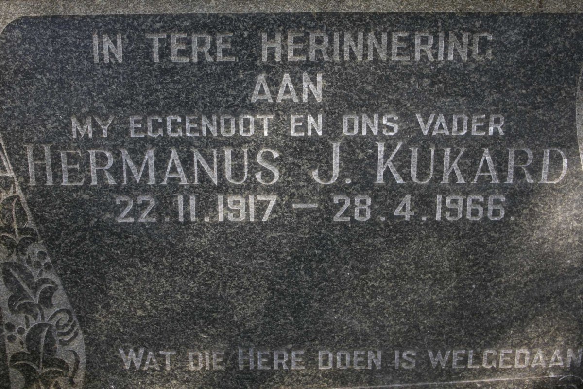 KUKARD Hermanus J. 1917-1966