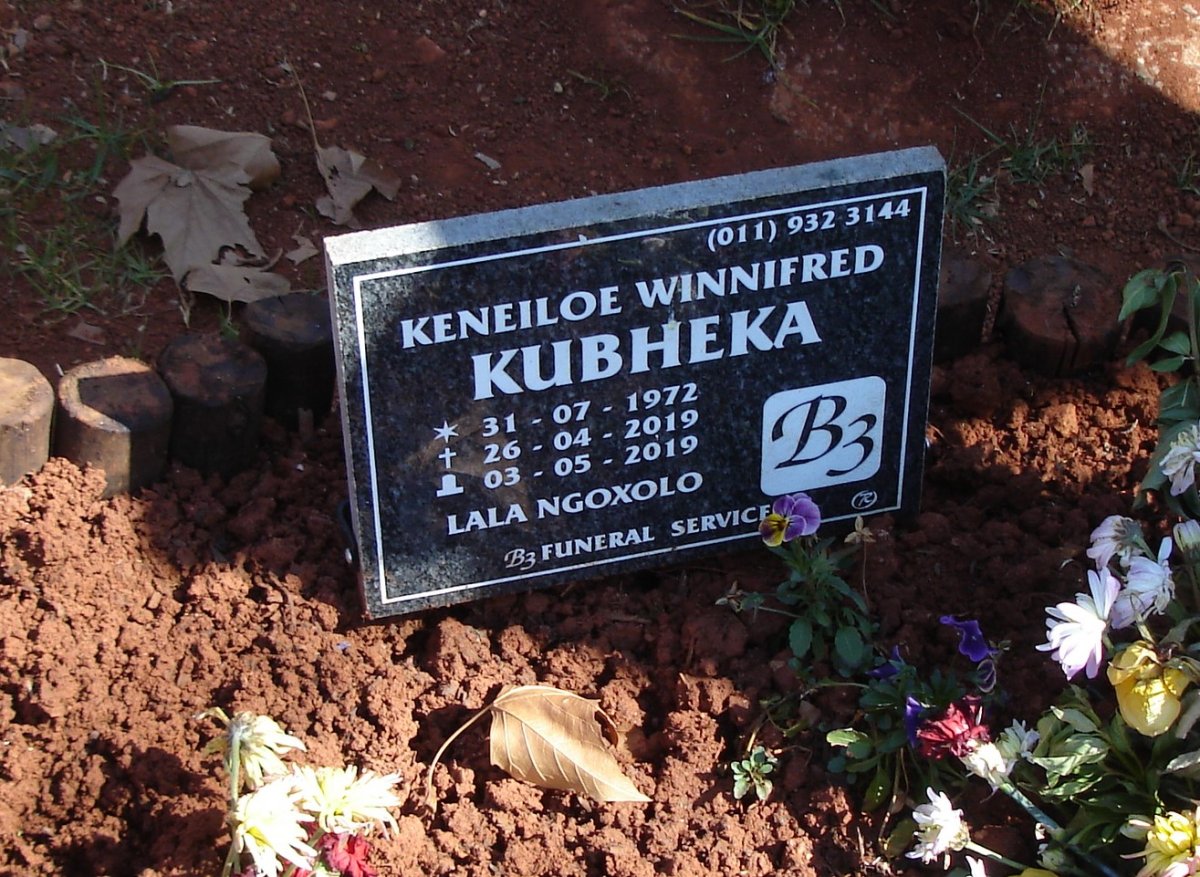 KUBHEKA Keneiloe Winnifred 1972-2019