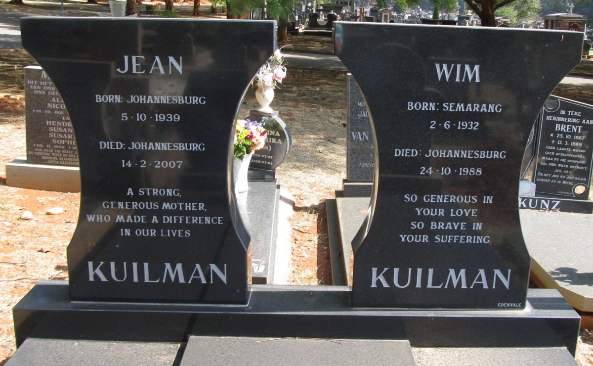 KUILMAN Wim nee SEMARANG 1932-1988 :: KUILMAN Jean 1939-2007