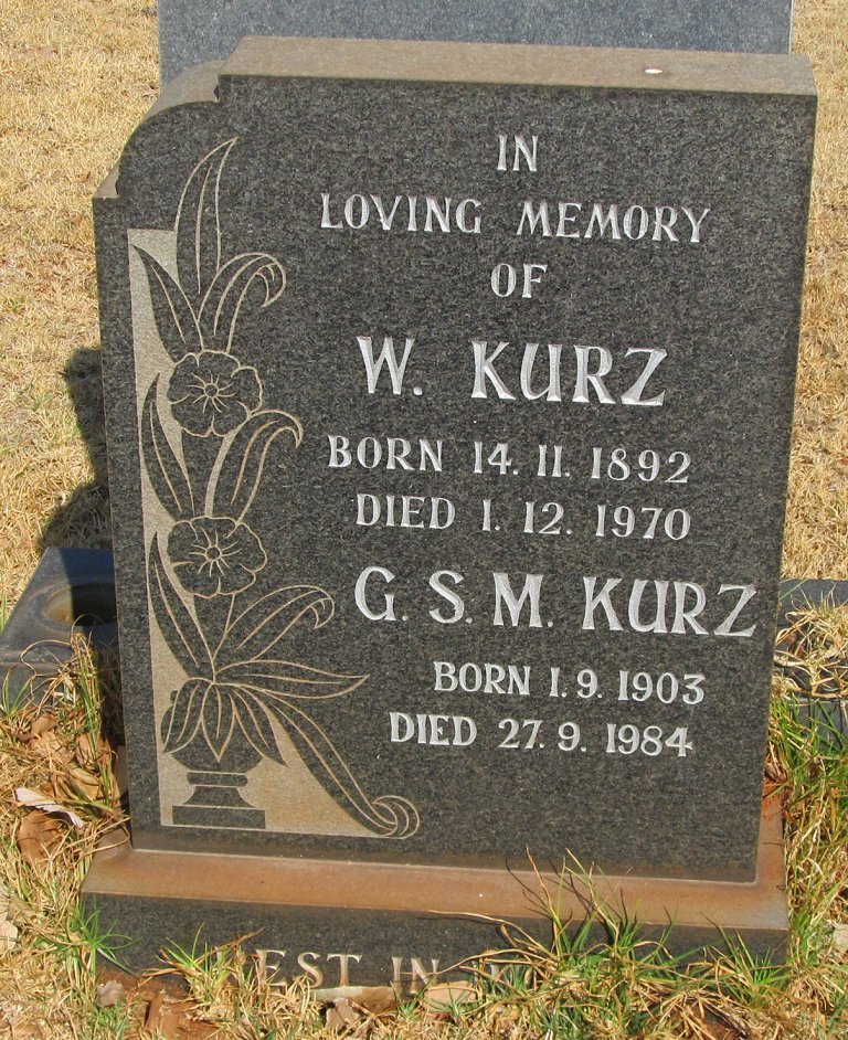 KURZ W. 1892-1970 &amp; G.S.M. 1903-1984