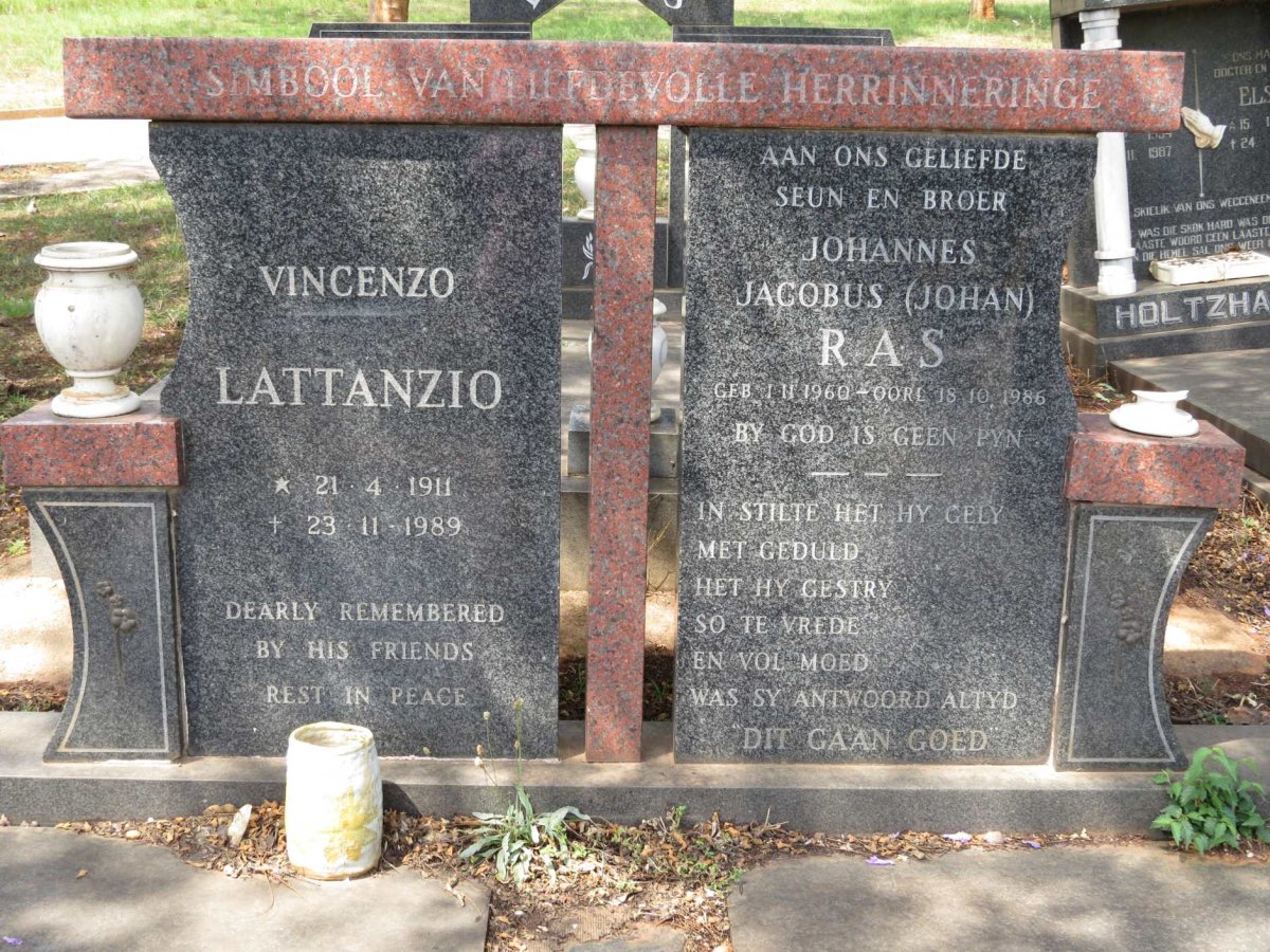 LATTANZIO Vincenzo 1911-1989 :: RAS Johannes Jacobus 1960-1986