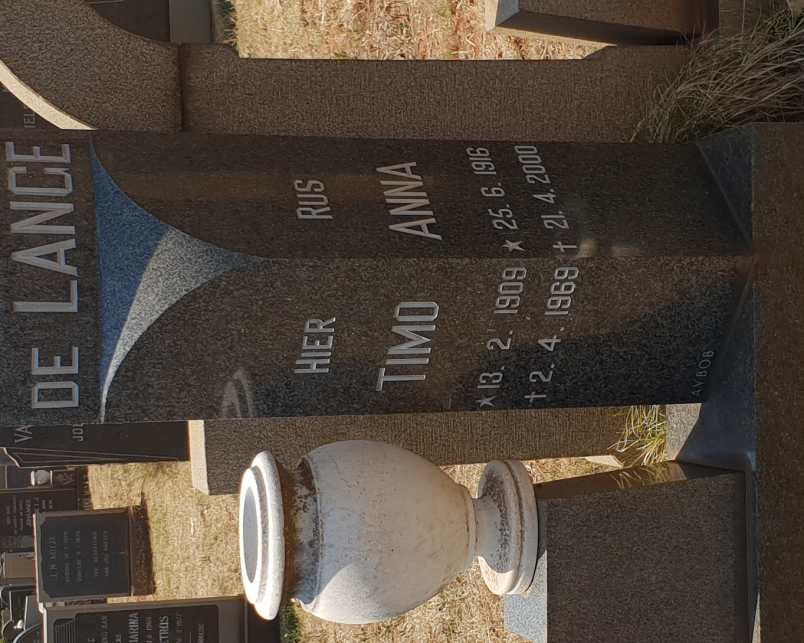 LANGE Timo, de 1909-1969 &amp; Anna 1916-2000