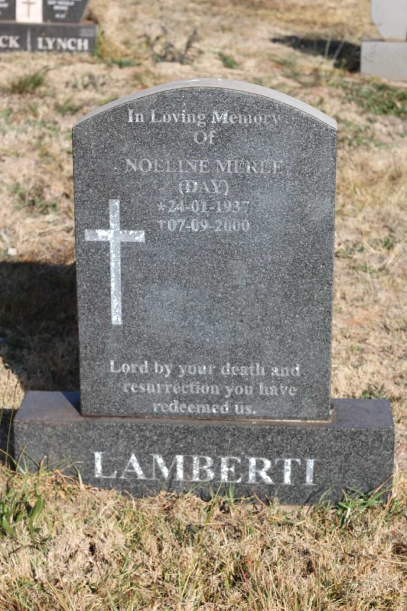 LAMBERTI Noeline Merle nee DAY 1937-2000