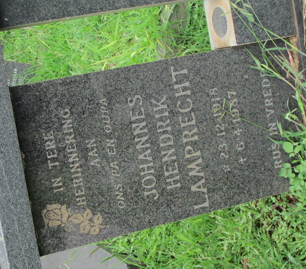 LAMPRECHT Johannes Hendrik 1908-1987