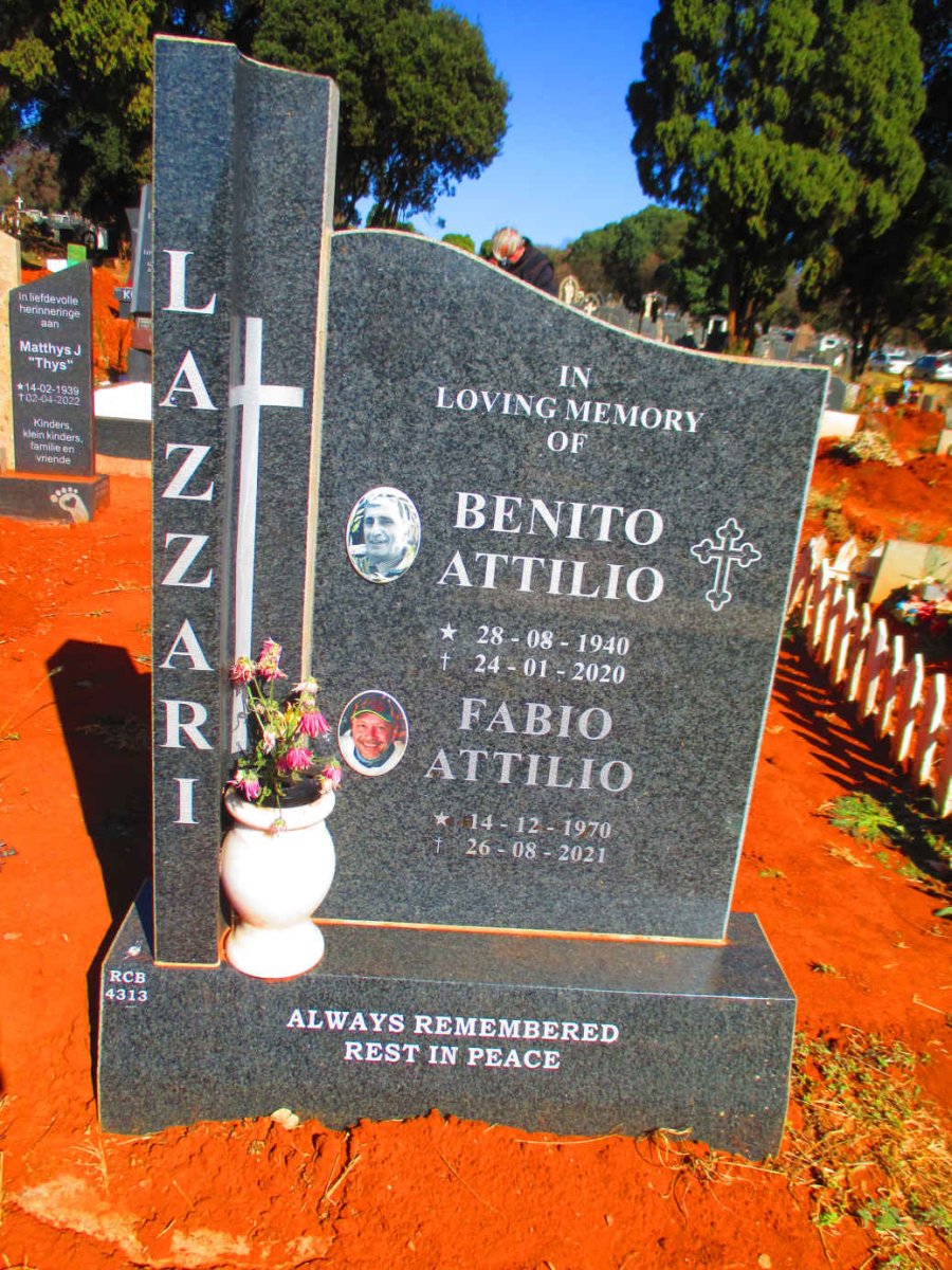 LAZZARI Benito Attilio 1940-2020 :: LAZZARI Fabio Attilio 1970-2021