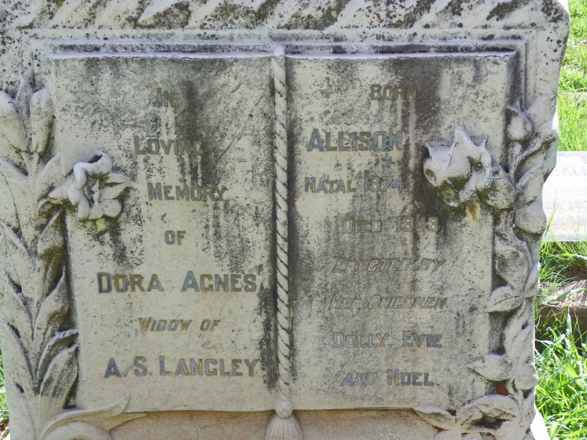 LANGLEY Dora Agnes nee ALLISON 1874-1948