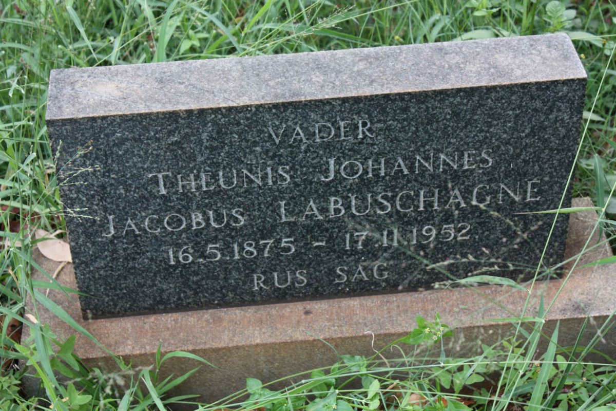 LABUSCHAGNE Theunis Johannes Jacobus 1875-1952