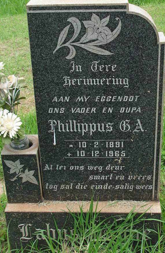 LABUSCHAGNE Phillippus G.A. 1891-1965