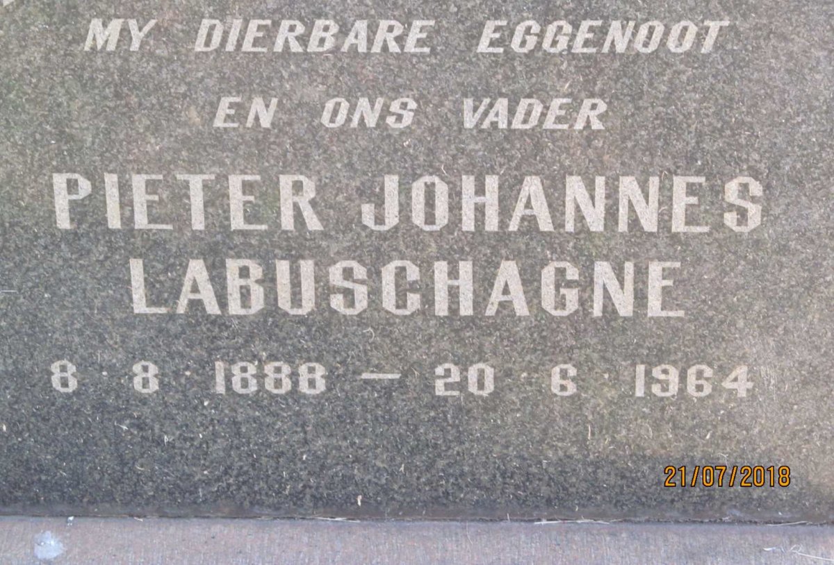 LABUSCHAGNE Pieter Johannes 1888-1964