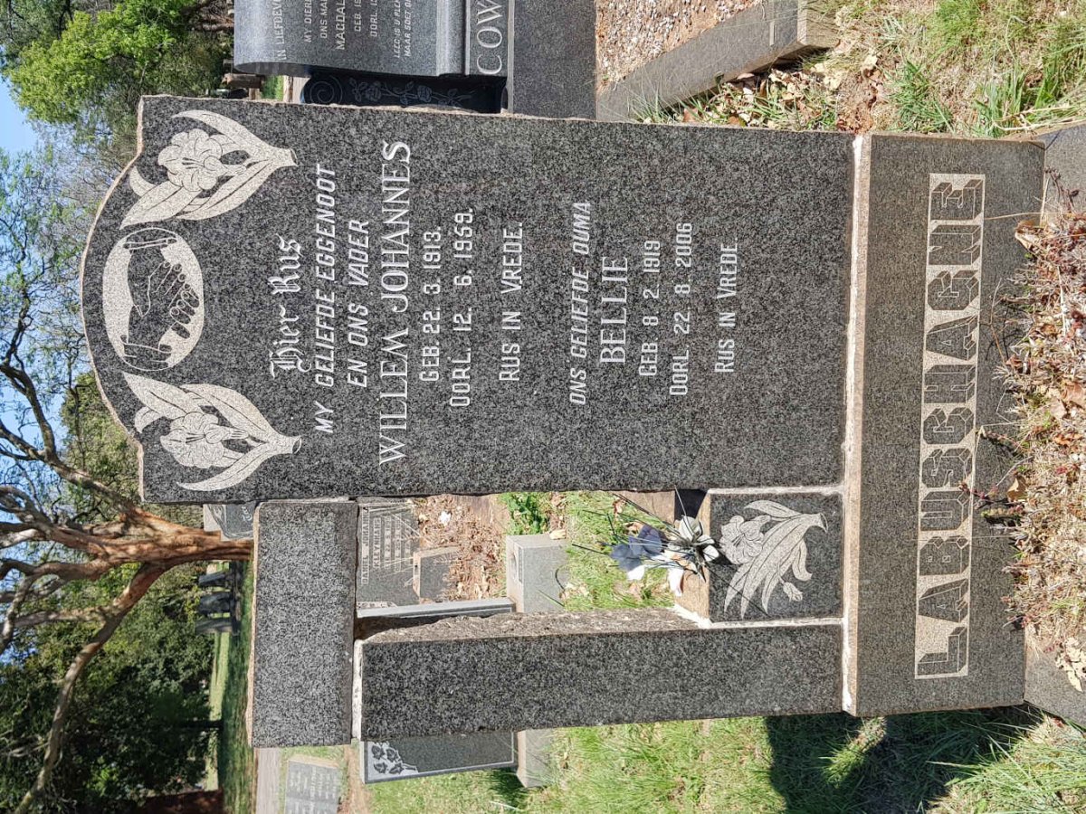 LABUSCHAGNE Willem Johannes 1913-1959 &amp; Bellie 1919-2006