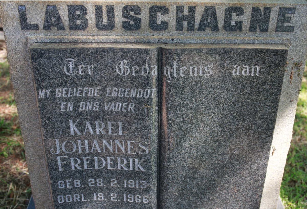 LABUSCHAGNE Karel Johannes Frederik 1913-1966