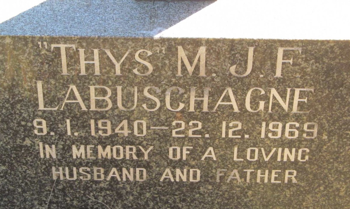 LABUSCHAGNE M.J.F. 1940-1969