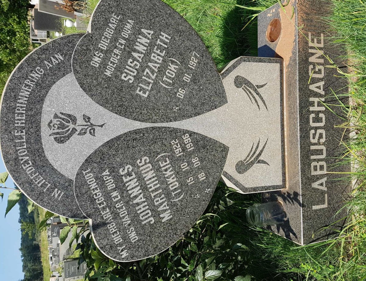 LABUSCHAGNE Johannes Marthinus 1922-1996 &amp; Susanna Elizabeth 1927-