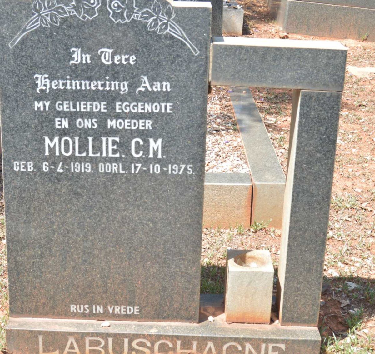 LABUSCHAGNE Mollie C.M. 1919-1975
