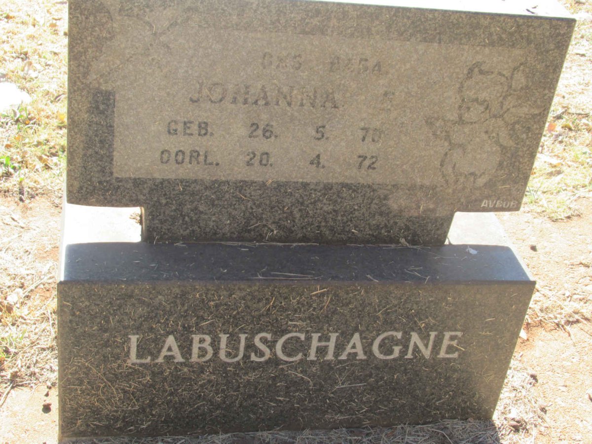 LABUSCHAGNE Johanna E. 1970-1972