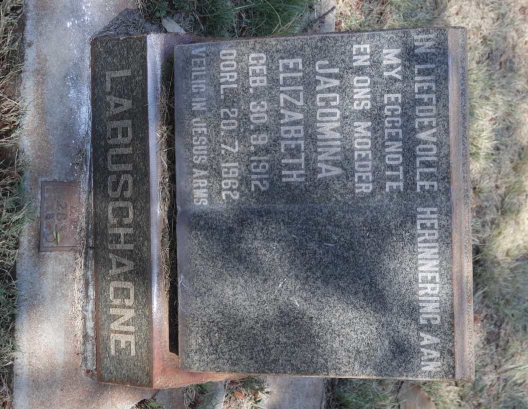LABUSCHAGNE Jacomina Elizabeth 1912-1962