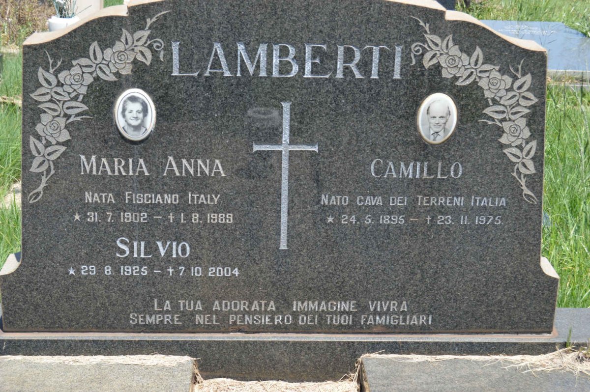 LAMBERTI Camillo 1895-1975 &amp; Maria Anna 1902-1989 :: LAMBERTI Silvio 1925-2004
