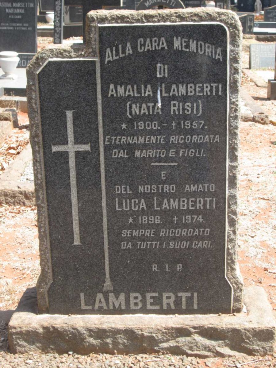LAMBERTI Luca 1896-1974 &amp; Amalia RISI 1900-1957