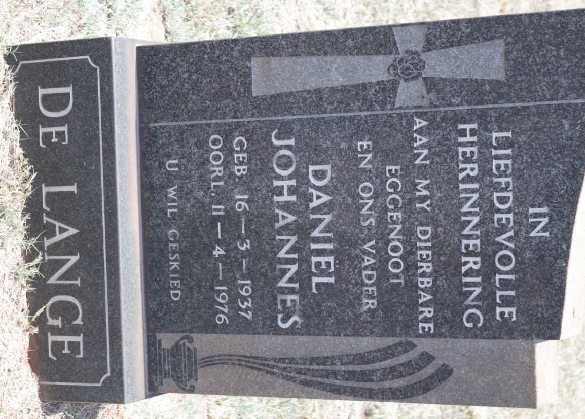 LANGE Daniel Johannes, de 1937-1976
