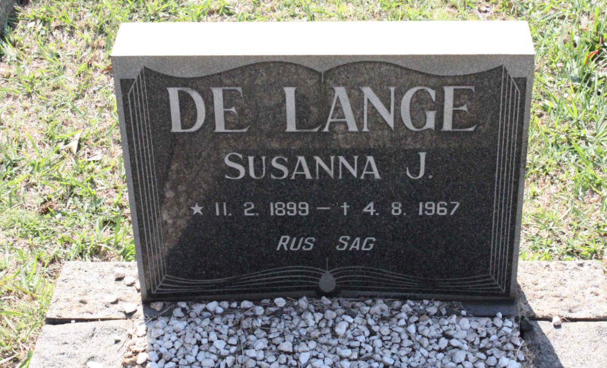 LANGE Susanna J., de 1899-1967