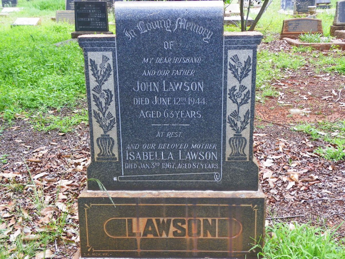LAWSON John -1944 &amp; Isabella -1967