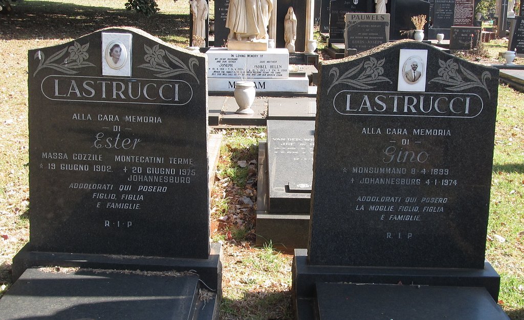 LASTRUCCI Gino 1899-1974 &amp; Ester 1902-1975
