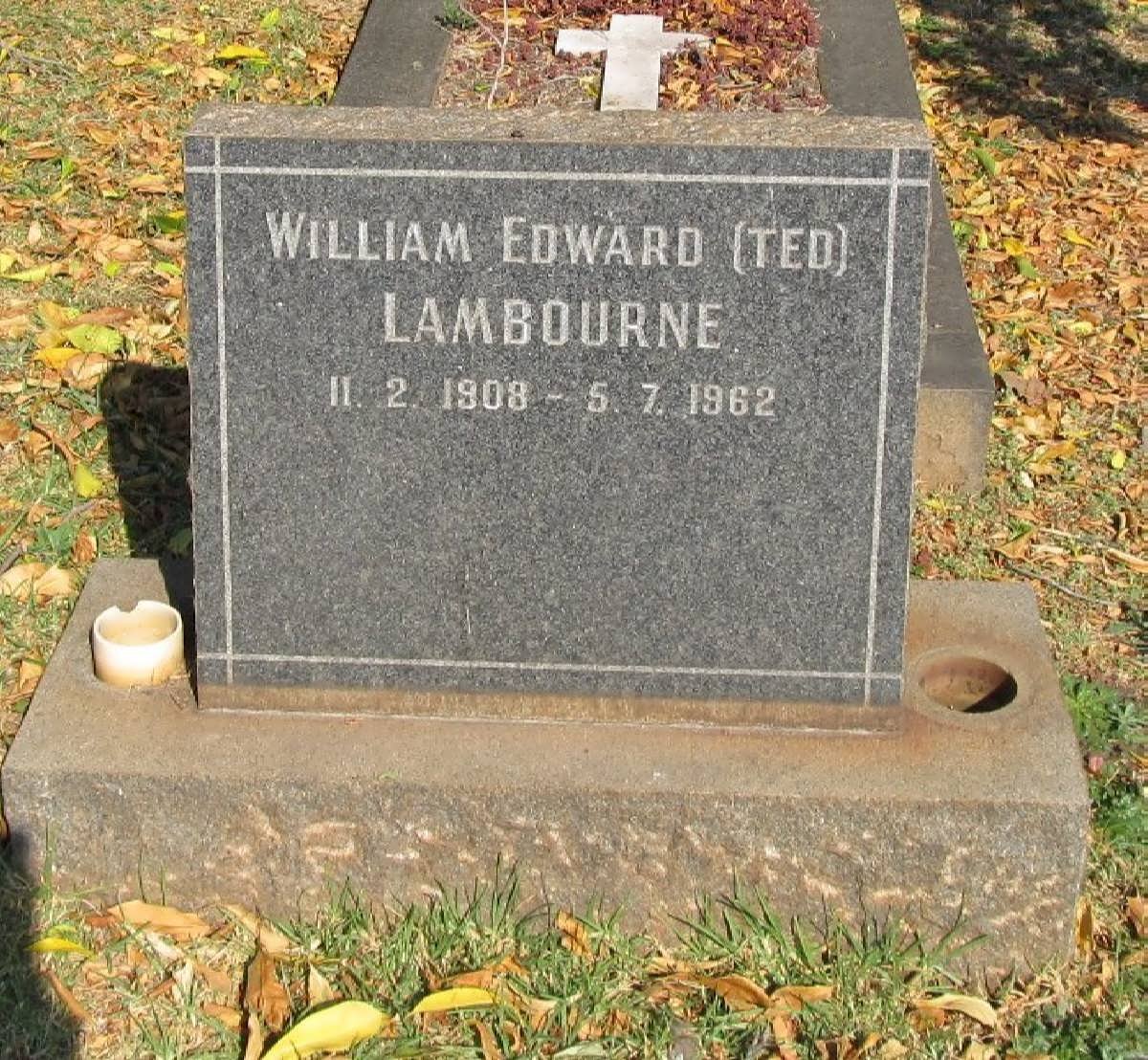 LAMBOURNE William Edward -1962
