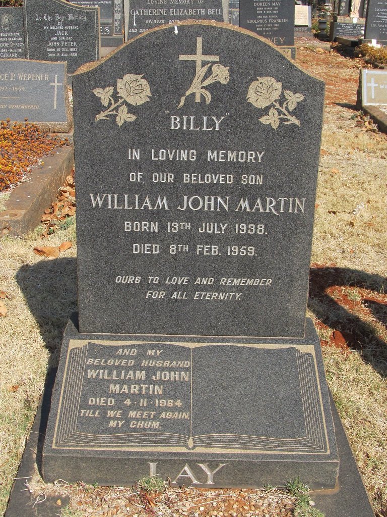 LAY William John Martin -1964 :: LAY William John Martin 1938-1959
