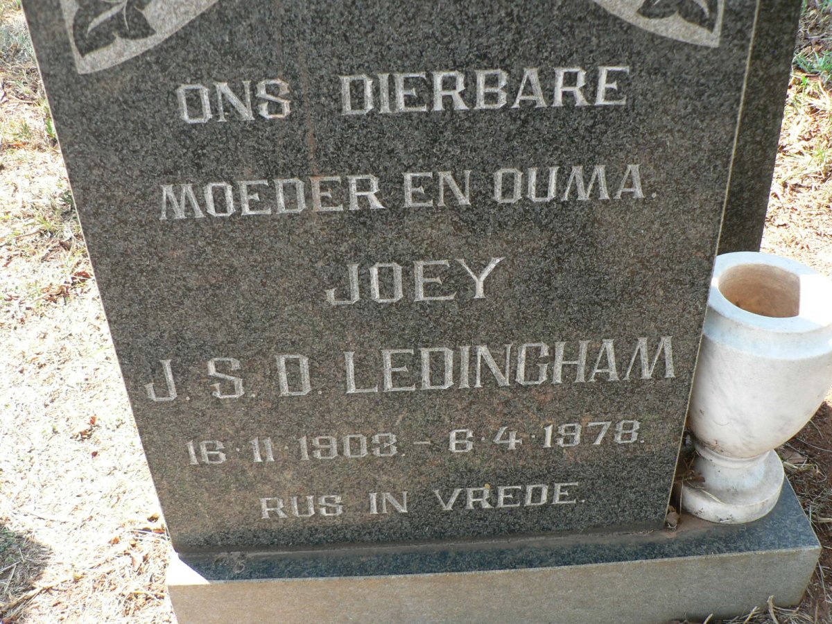 LEDINGHAM J.S.D. 1903-1978