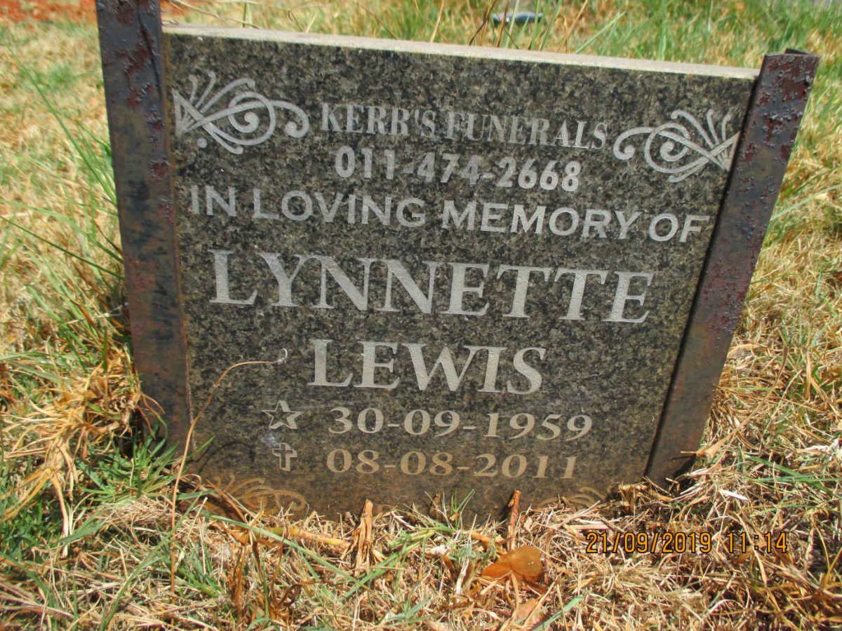 LEWIS Lynnette 1959-2011