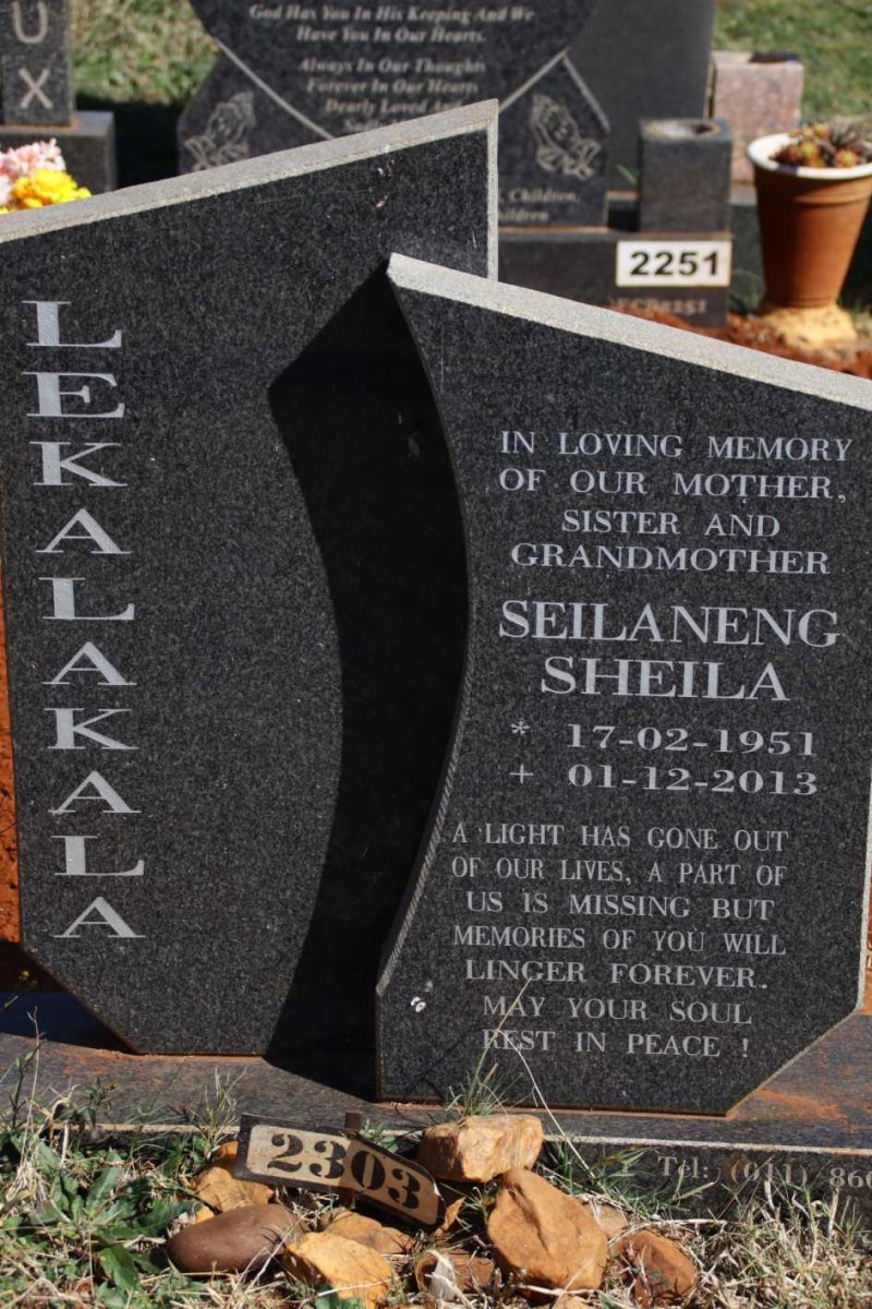 LEKALAKALA Seilaneng Sheila 1951-2013