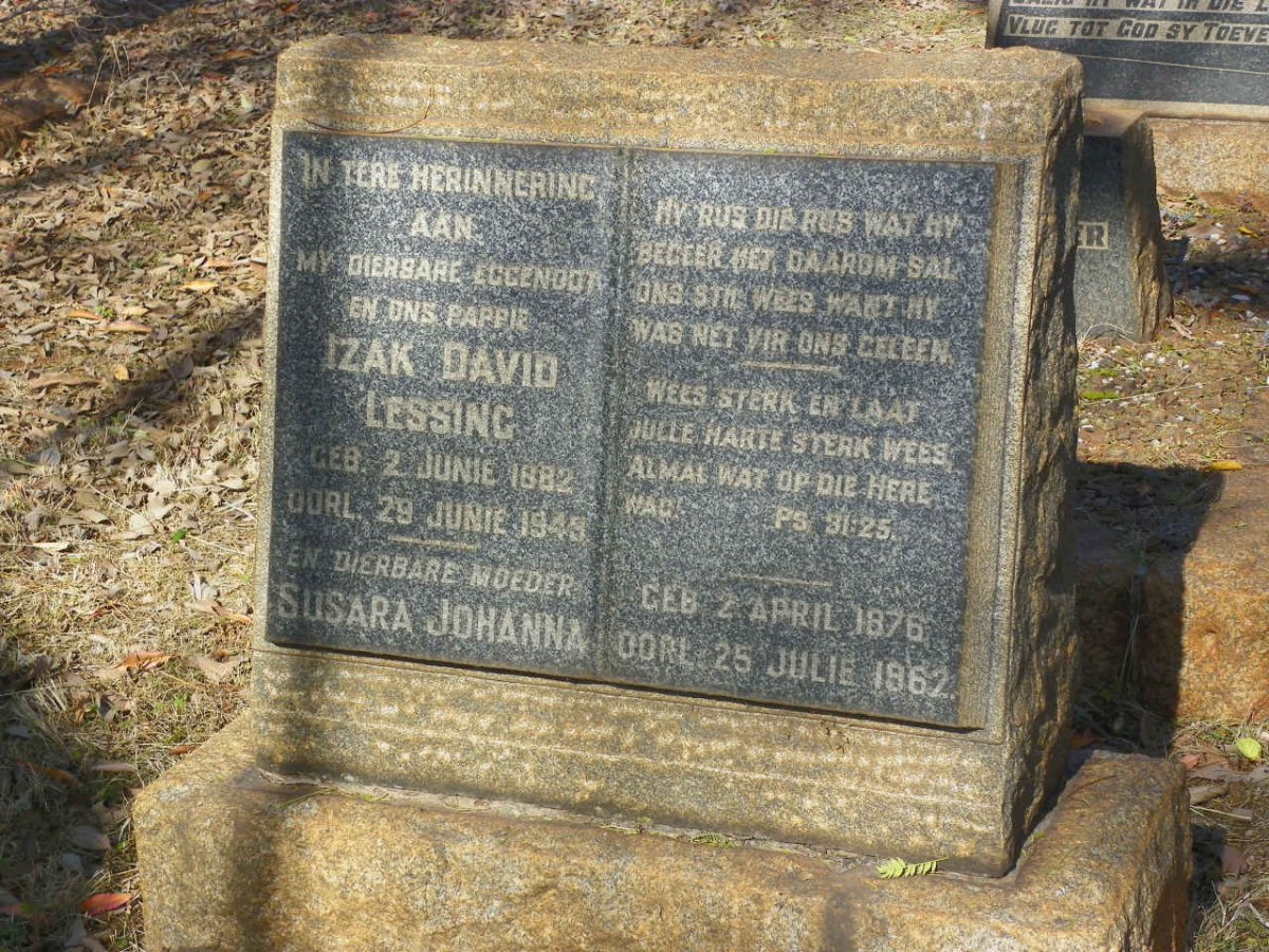 LESSING Izak David 1882-1943 &amp; Susara Johanna 1876-1962