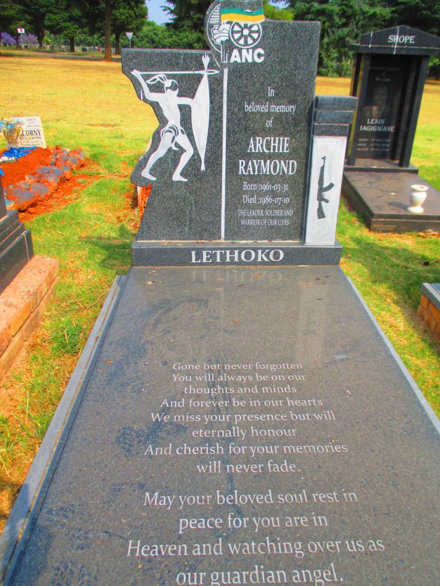 LETHOKO Archie Raymond 1961-1986