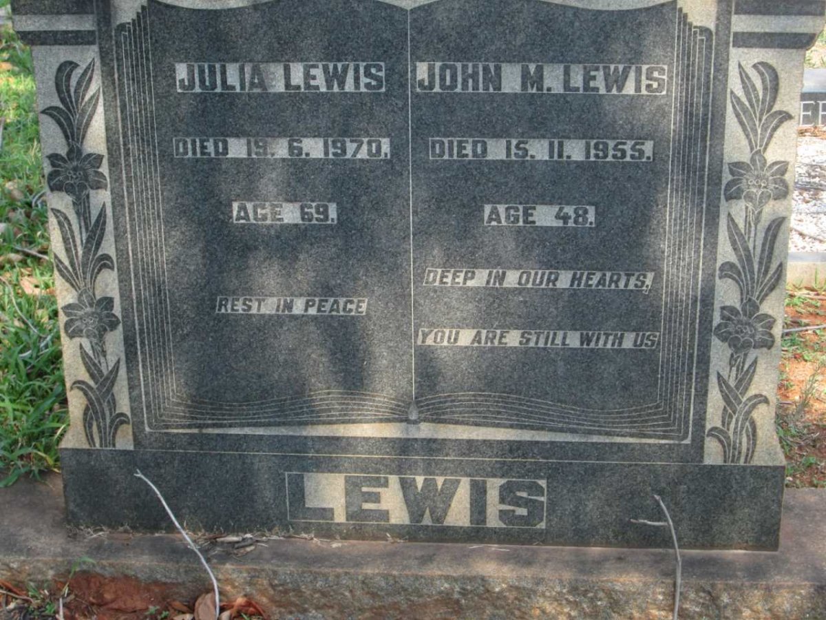 LEWIS John M. -1955 &amp; Julia -1970