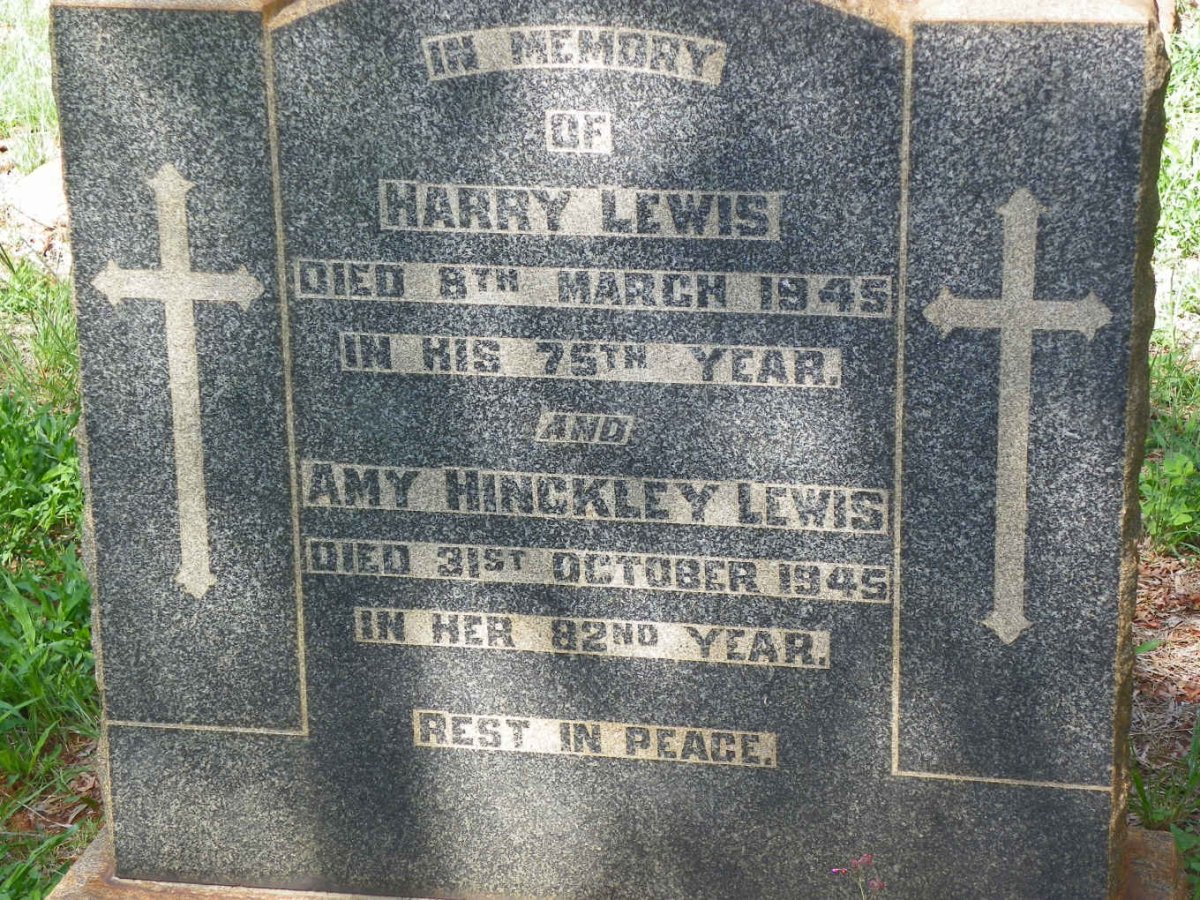 LEWIS Harry -1945 &amp; Amy Hinckley -1945