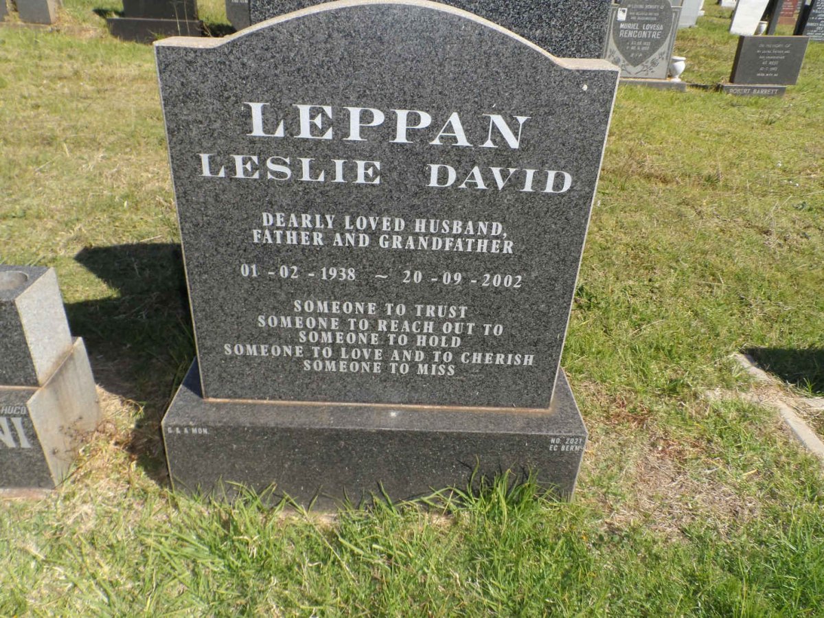 LEPPAN Leslie David 1938-2002