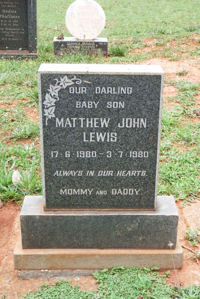 LEWIS Matthew John 1980-1980