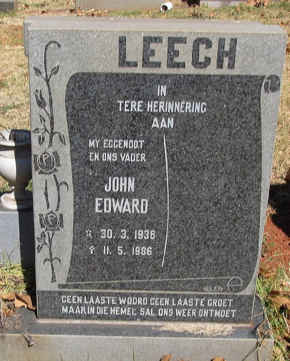 LEECH John Edward 1936-1986