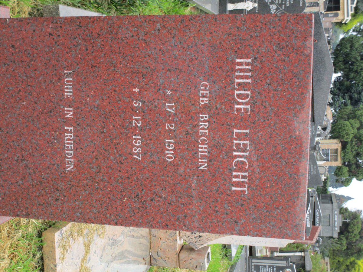 LEICHT Hilde nee BRECHLIN 1910-1987