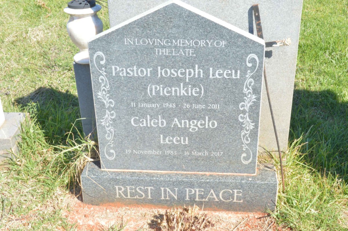 LEEU Joseph 1945-2011 :: LEEU Caleb Angelo 1985-2017