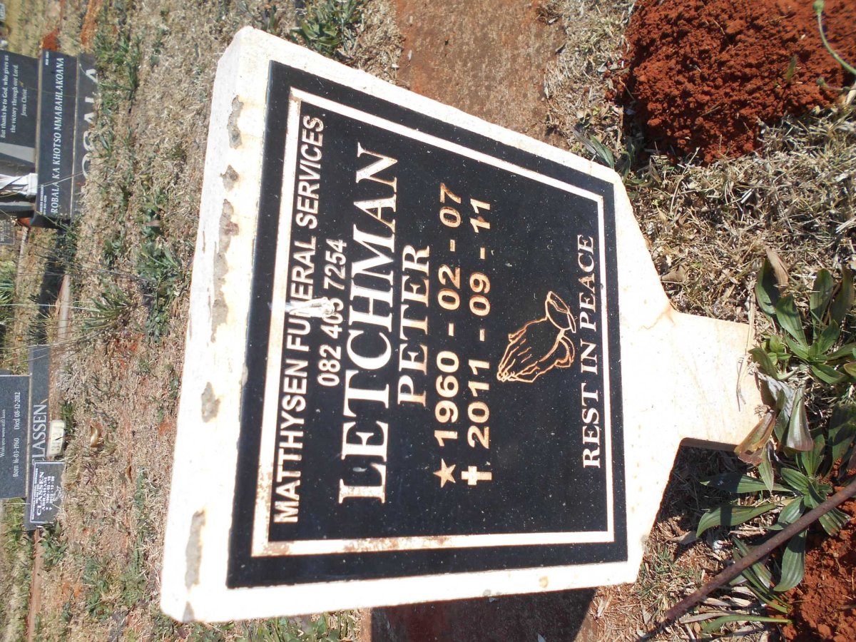 LETCHMAN Peter 1960-2011
