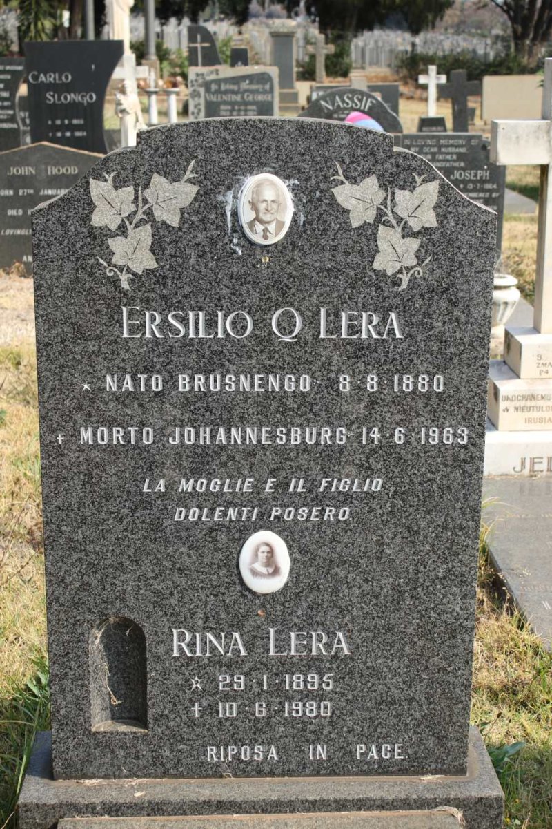 LERA Ersilio Q. 1880-1963 &amp; Rina 1895-1980