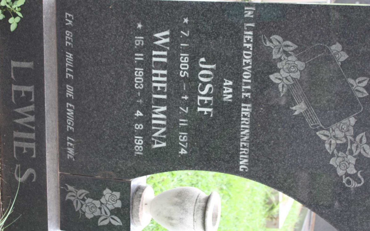 LEWIES Josef 1905-1974 &amp; Wilhelmina 1903-1981