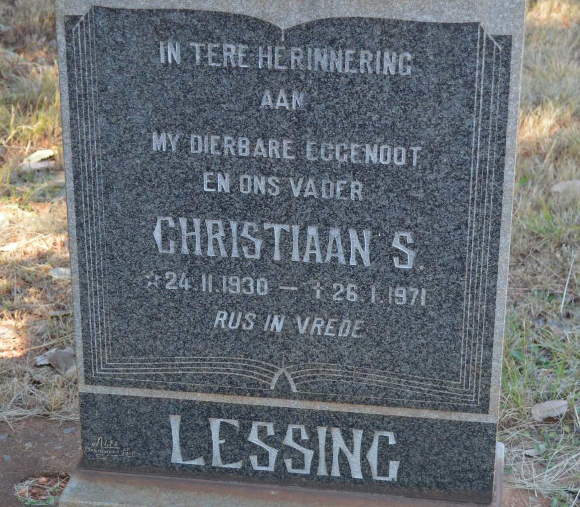 LESSING Christiaan S. 1930-1971