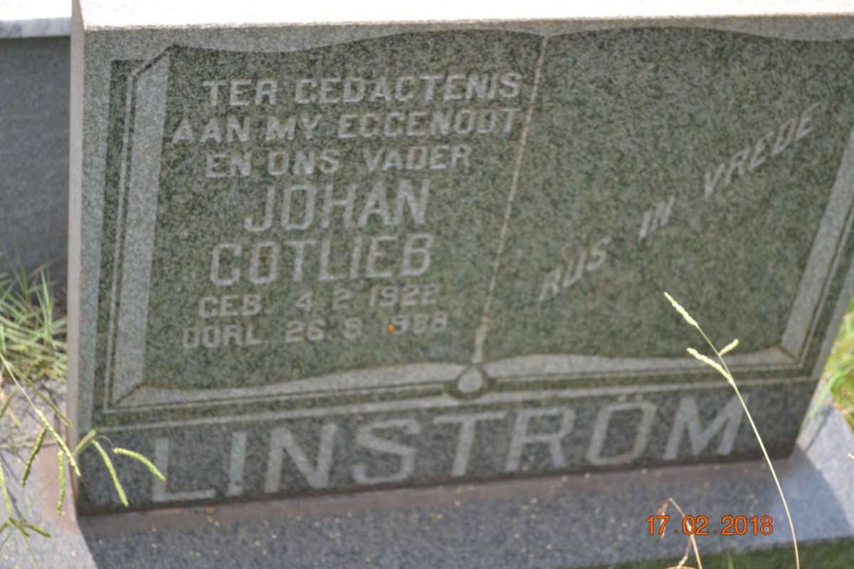 LINSTRÖM Johan Gotlieb 1922-1988