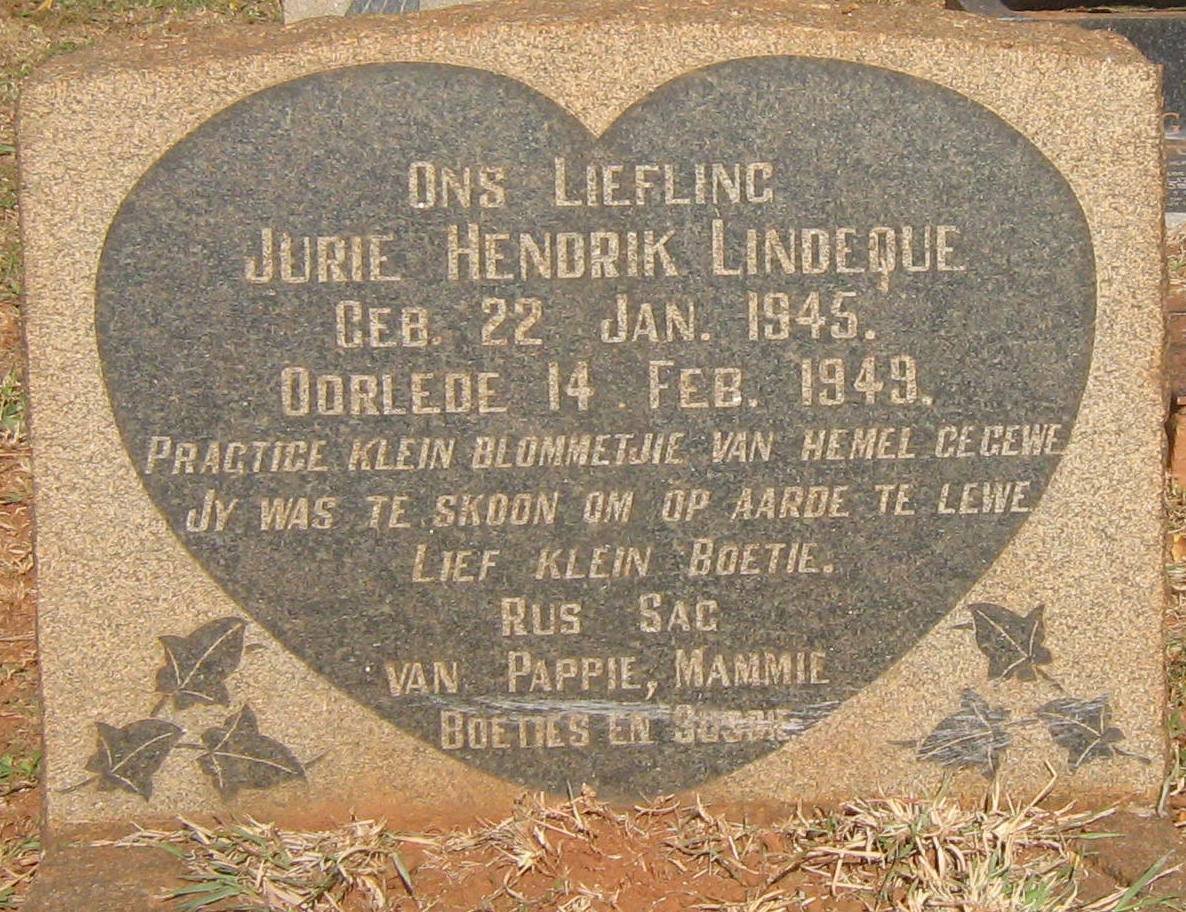 LINDEQUE Jurie Hendrik 1945-1949