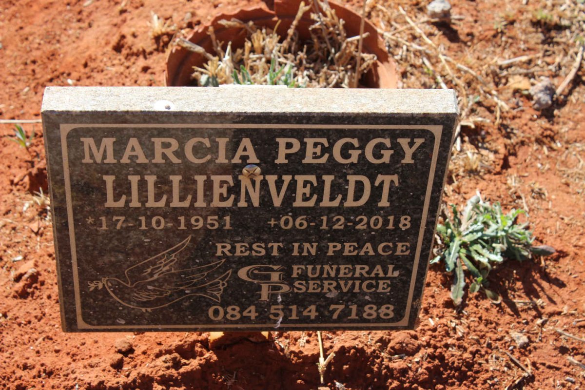 LILLIENVELDT Marcia Peggy 1951-2018