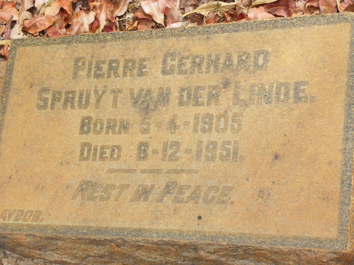 LINDE Pierre Gerhard Spruÿt, van der 1905-1951